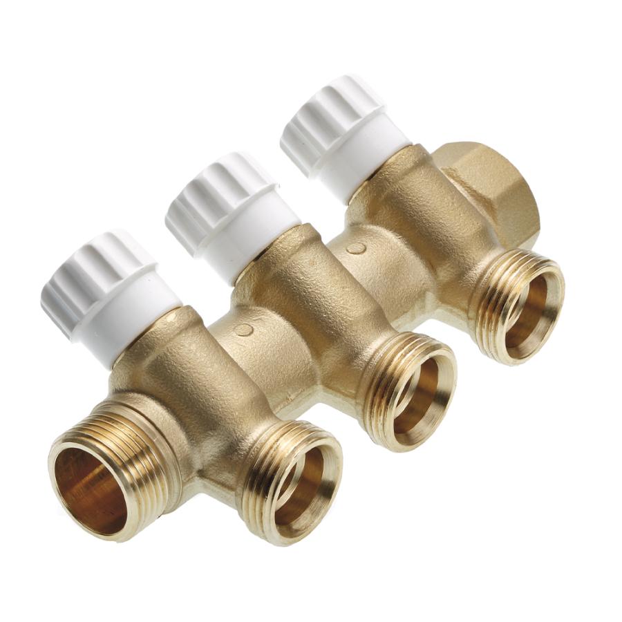 TECE Запорно-балансировочный коллектор универсальный с 3 отводами 8730007