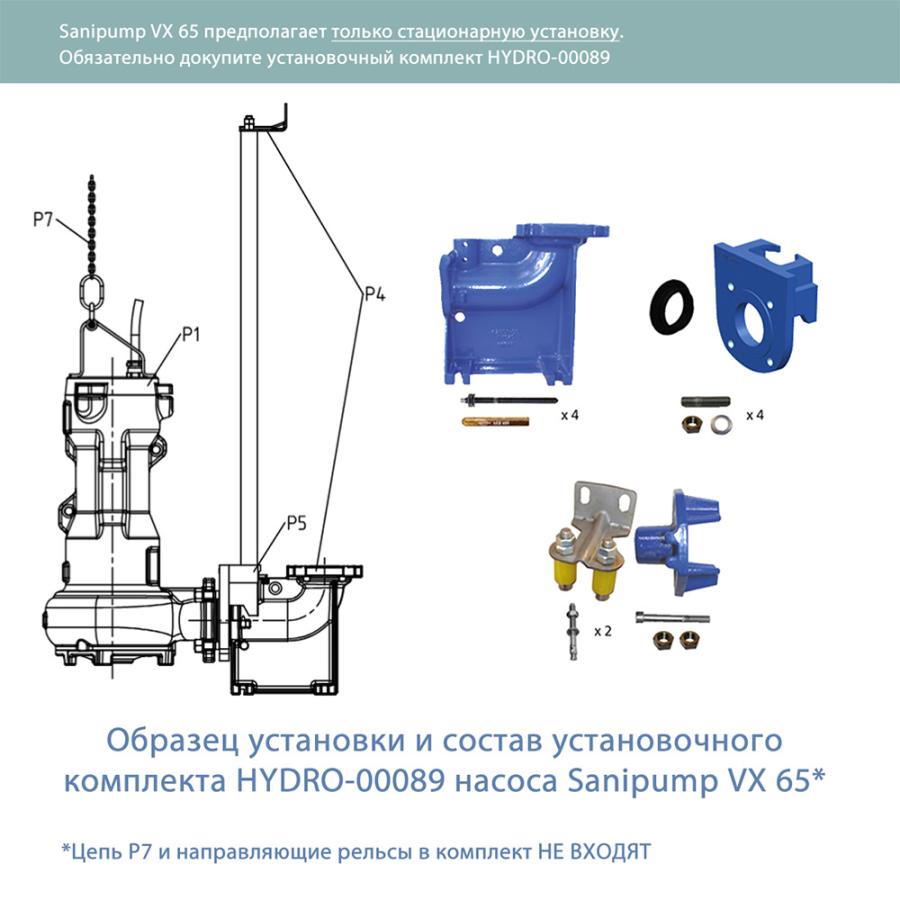 SFA Установочный комплект для стационарной установки насоса SFA Sanipump VX 65