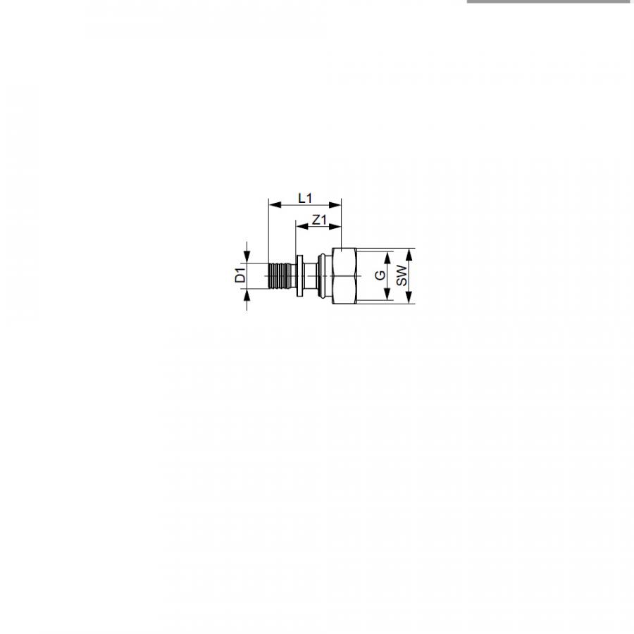 TECE  Соединение прямое с внутренней резьбой (накидная гайка, Евроконус), латунь 16  713616  - Изображение 3