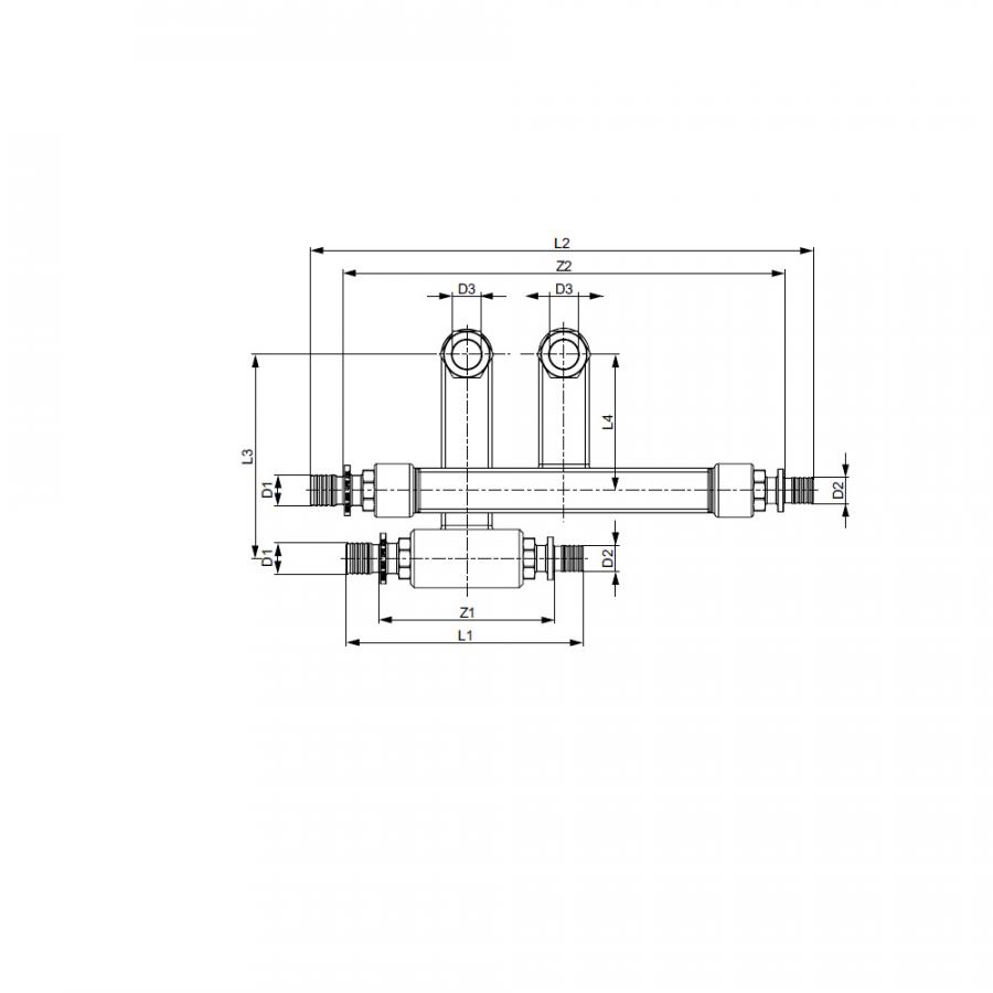 TECE  SLHK-Двойной тройник для подключения радиаторов 16 × 15 Cu × 16  730110  - Изображение 3