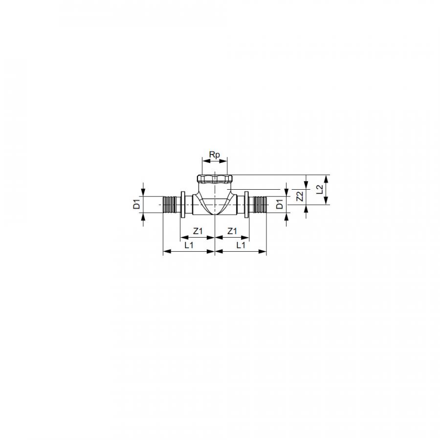 TECE  Тройник 90° с внутренней резьбой, латунь 16 × Rp 1/2' × 16  709516  - Изображение 4