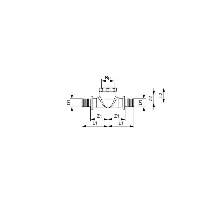 TECE  Тройник 90° с внутренней резьбой, латунь 20 × Rp 1/2' × 20,  709520  - Изображение 4