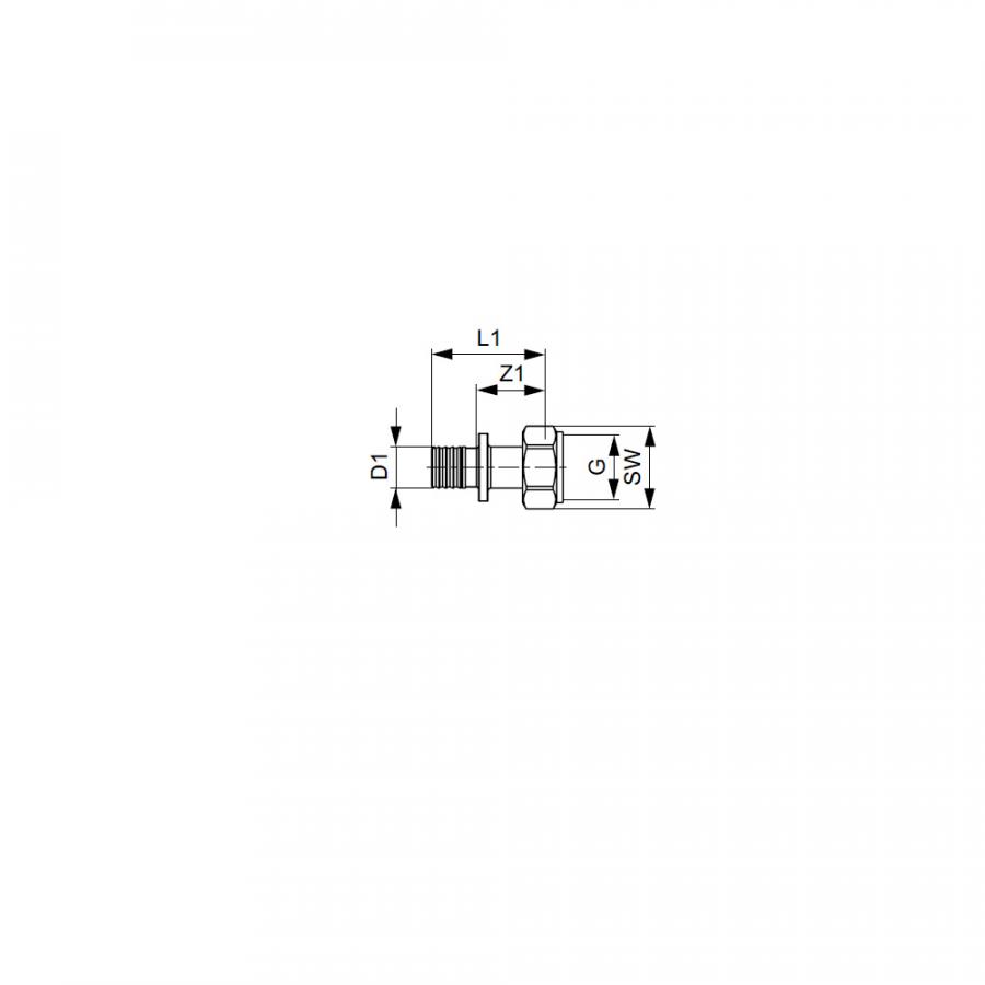TECE  Соединение прямое с накидной гайкой, латунь 16 x 1/2'  717512  - Изображение 4