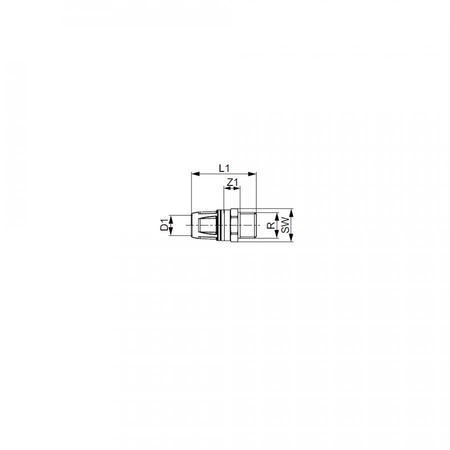 TECE  Соединение прямое с ниппелем, нержавеющая сталь 16 × R 1/2'  8710120  - Изображение 2