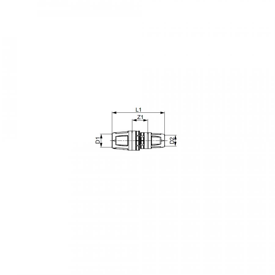 TECE  Соединение труба-труба редукционное, PPSU 20 × 16  8710616  - Изображение 2