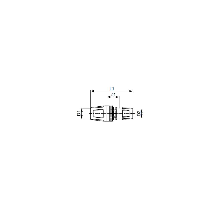TECE  Соединение труба-труба редукционное, PPSU 25 × 16  8710620  - Изображение 2