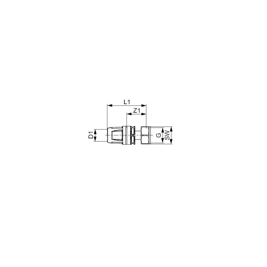TECE  Соединение прямое с накидной гайкой, латунь 16 × 1/2'  8730201  - Изображение 2