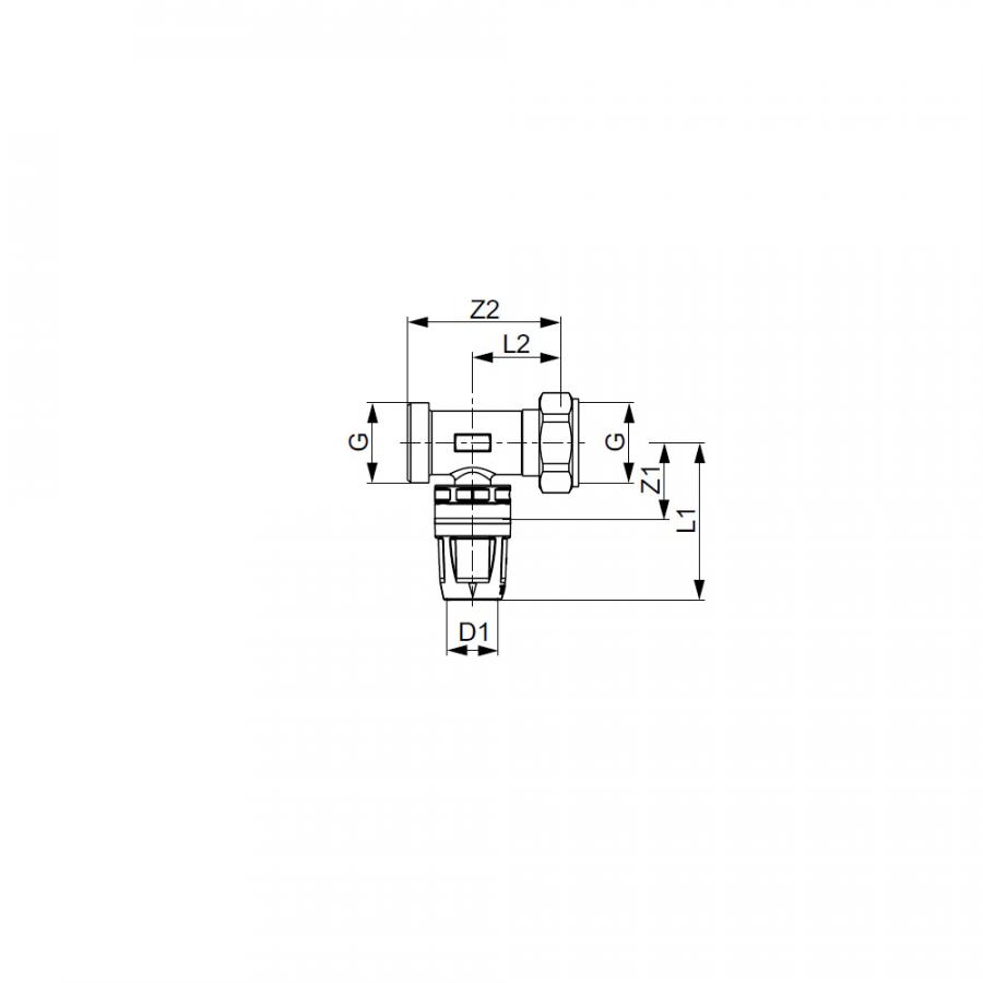 TECE  Сегмент коллектора с накидной гайкой, латунь G 3/4 × 16 × R 3/4'  8730015  - Изображение 2