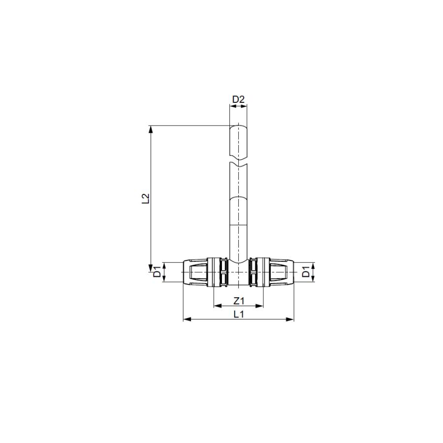 TECE  Монтажная трубка для подключения радиатора проходная, 15 мм, никелированная.  8740404  - Изображение 2