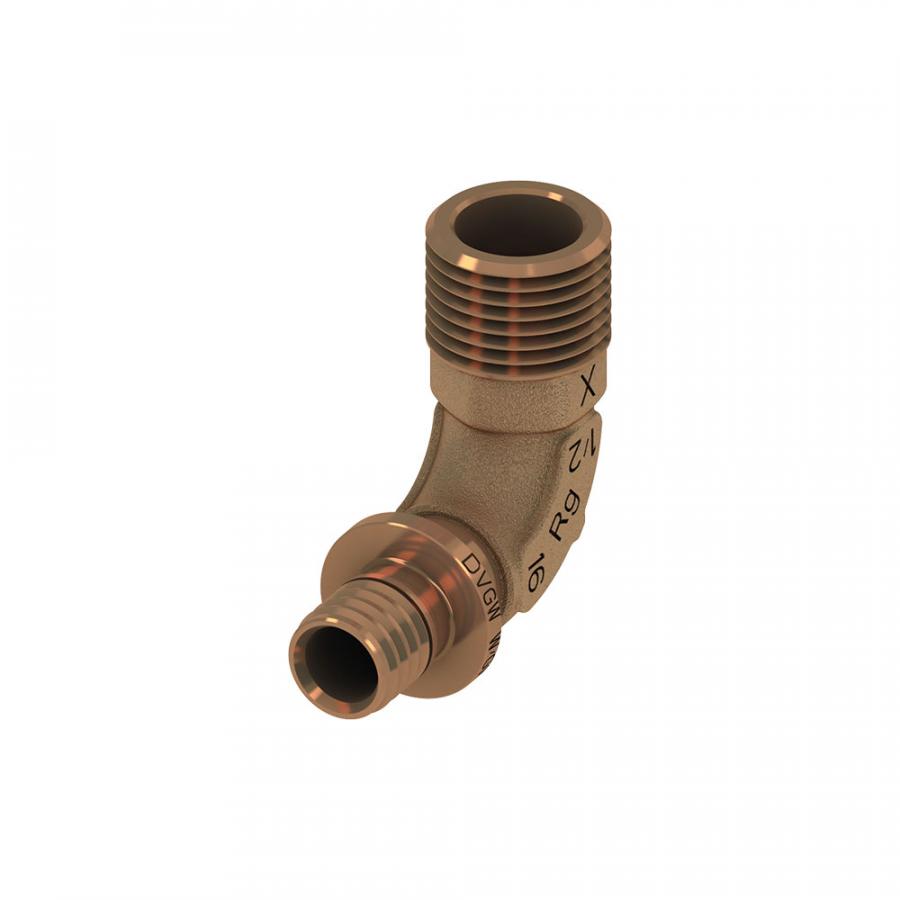 TECE  Уголок соединительный с ниппелем, бронза 16 × R 1/2'  707801  - Изображение 2