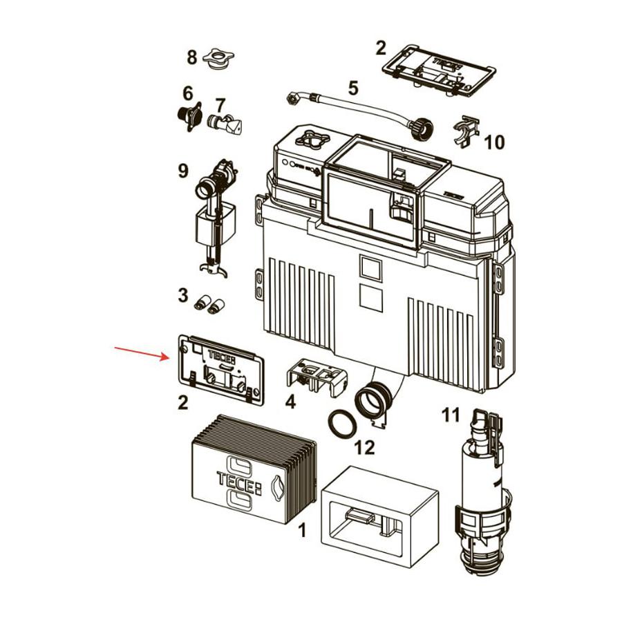 TECE Съемная крышка бачка