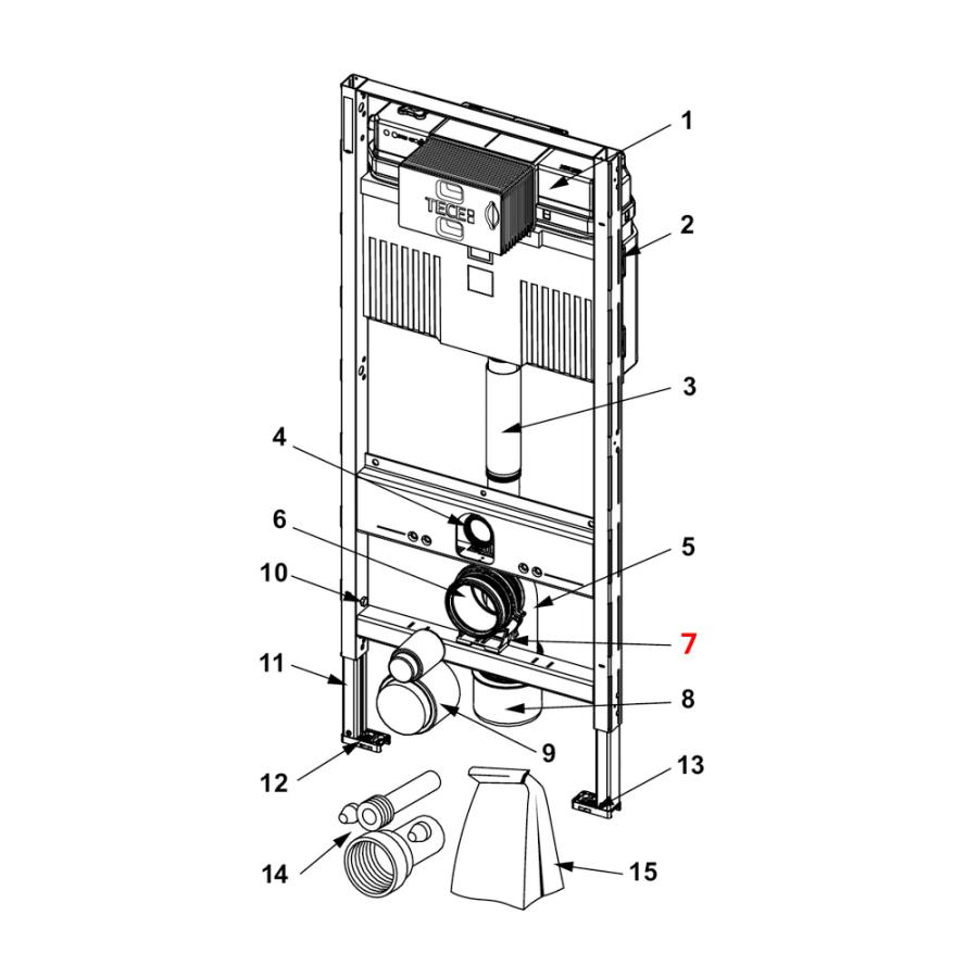 TECE Держатель фанового отвода в комплекте