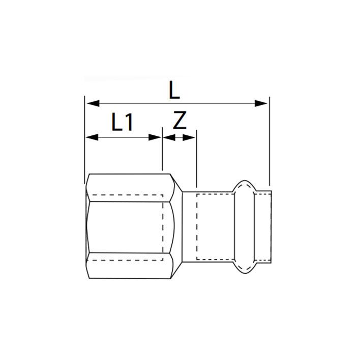 CONEX BANNINGER Соединение прямое внутренней резьбой 15 x 1/2' PS4270G0150400 - Изображение 3