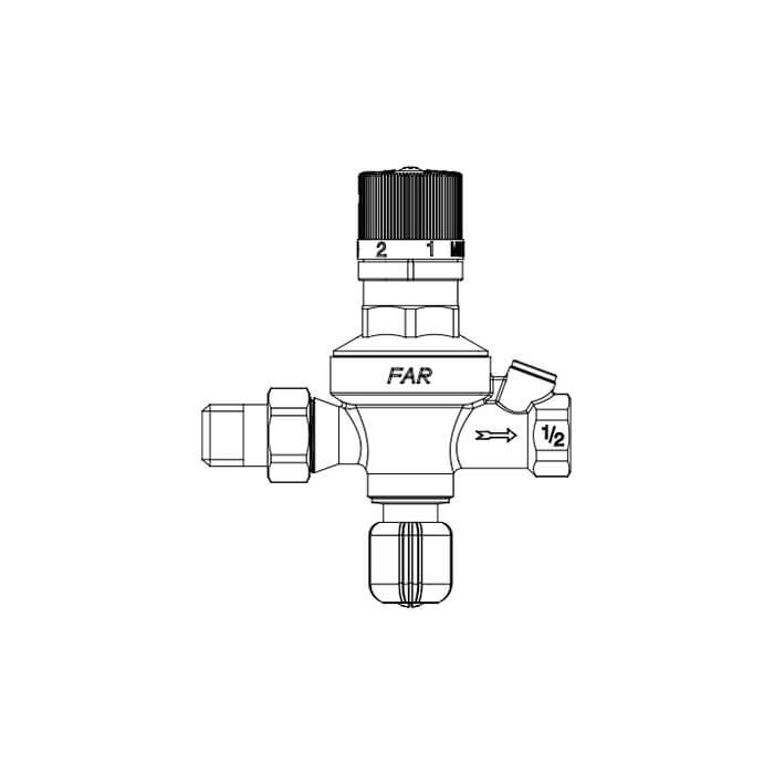FAR  Автоматический редуктор подпитки без манометра c визуализацией настраиваемого давления 1/2'  FA 2105 12  - Изображение 3