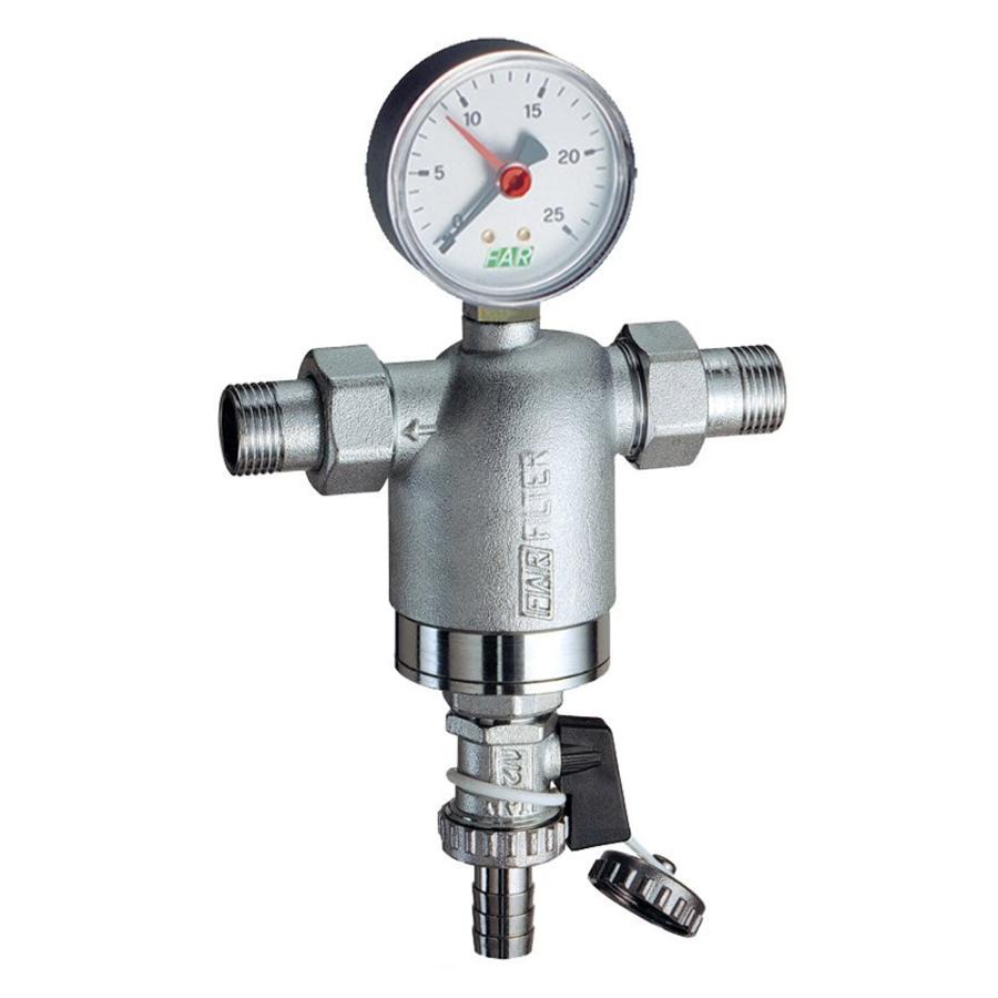 FAR Фильтр с манометром, хромированный НР-НР FA 3944 1