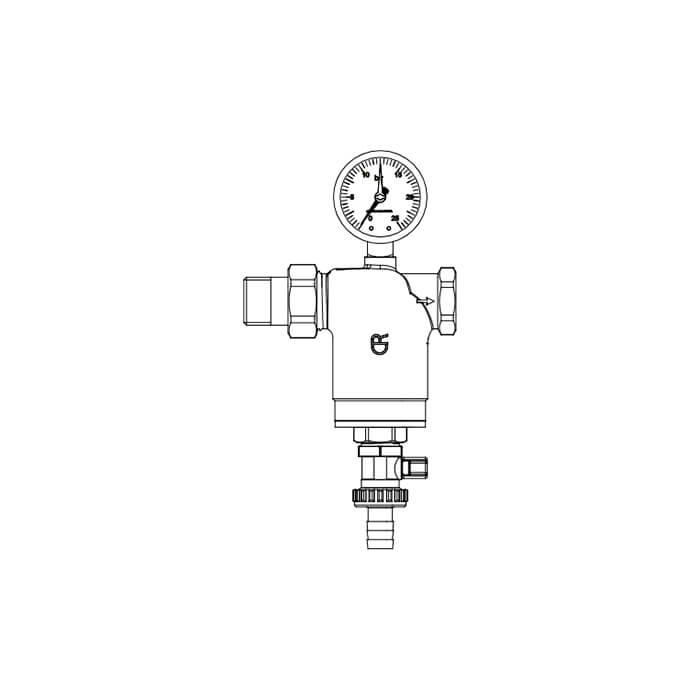 FAR  Фильтр без манометра, хромированный НР-ВР 1/2' 100мкм,  FA 3945 12100  - Изображение 3