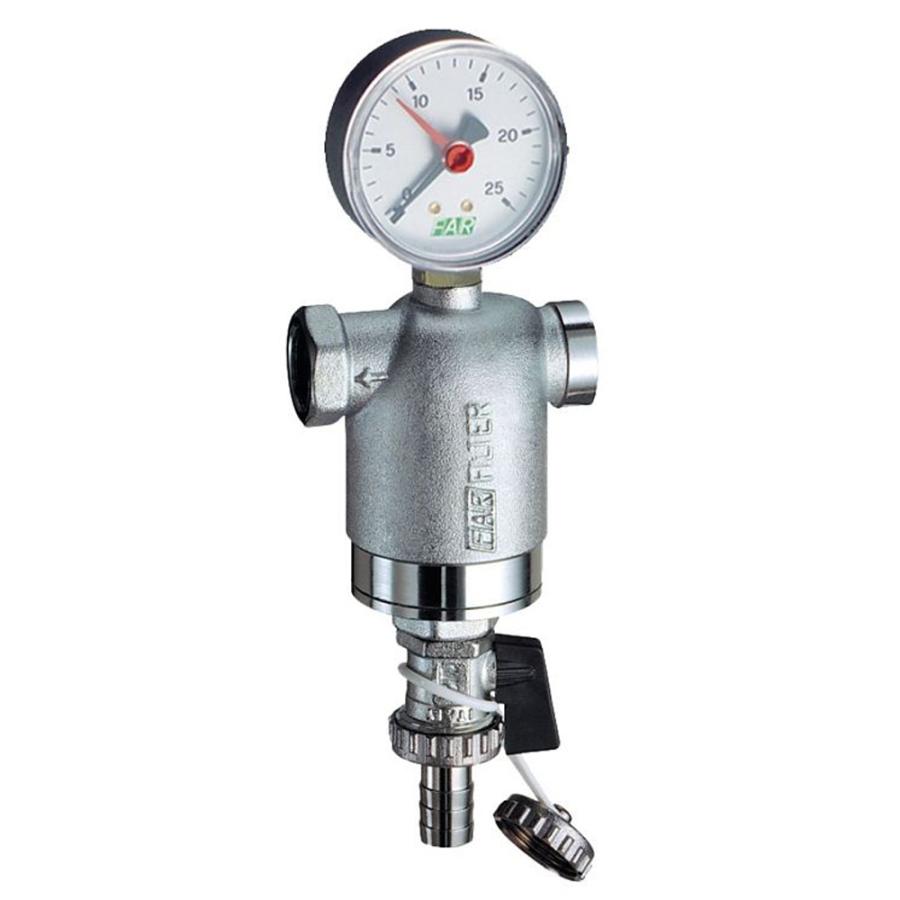 FAR Фильтр с манометром, хромированный ВР-ВР FA 3948 12100