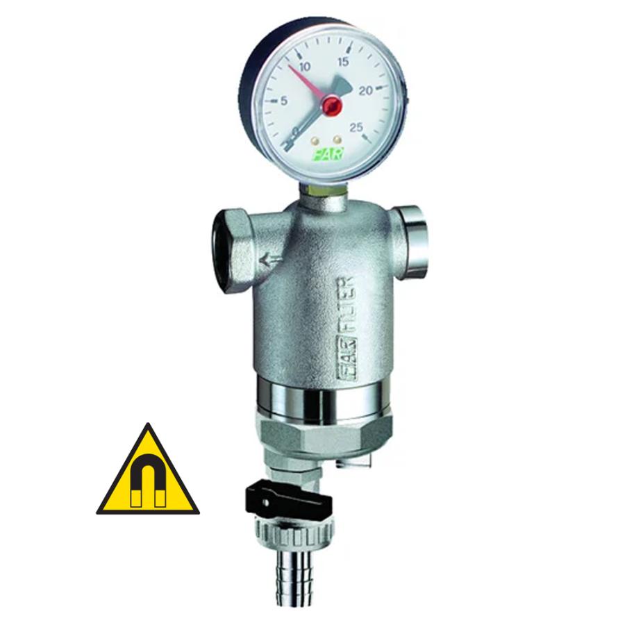 FAR Фильтр с манометром, хромированный НР-НР FA 39F8 34