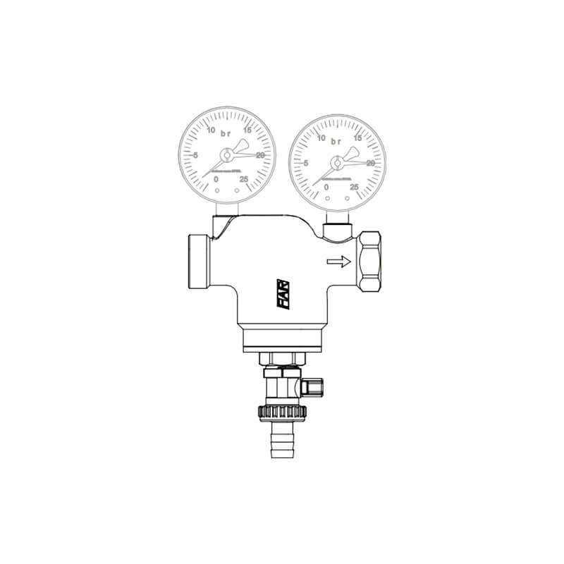 FAR  Фильтр без манометров, хромированный BР-BР 1 1/4'  FA 3940 114  - Изображение 3