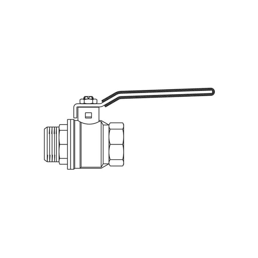 Oventrop  ШК Optibal, НР-ВР, удлиненная рукоятка из оцинкованной стали DN 20  1076206  - Изображение 3