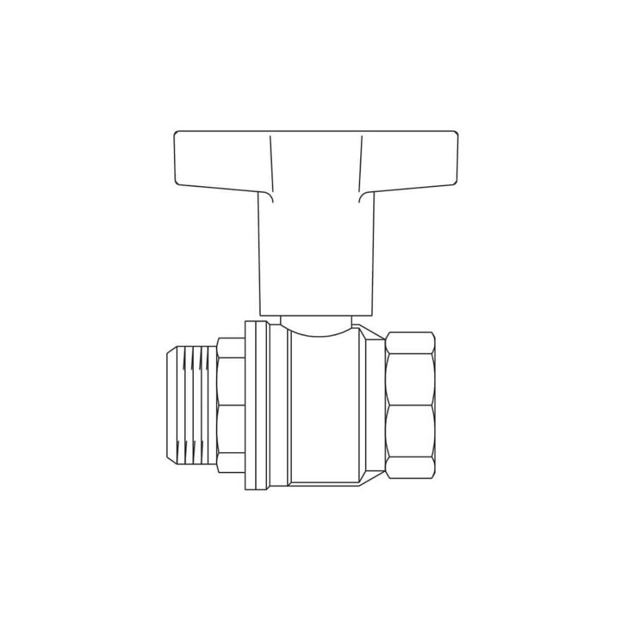 Oventrop  ШК Optibal, НР-ВР, черная пластиковая рукоятка DN 20  1077306  - Изображение 5
