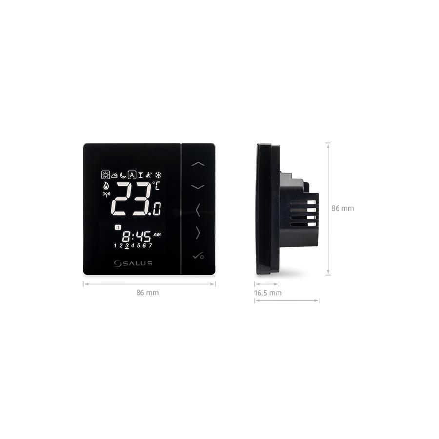 SALUS Smart Home  Беспроводной электронный терморегулятор 220В черный  VS10BRF  - Изображение 3