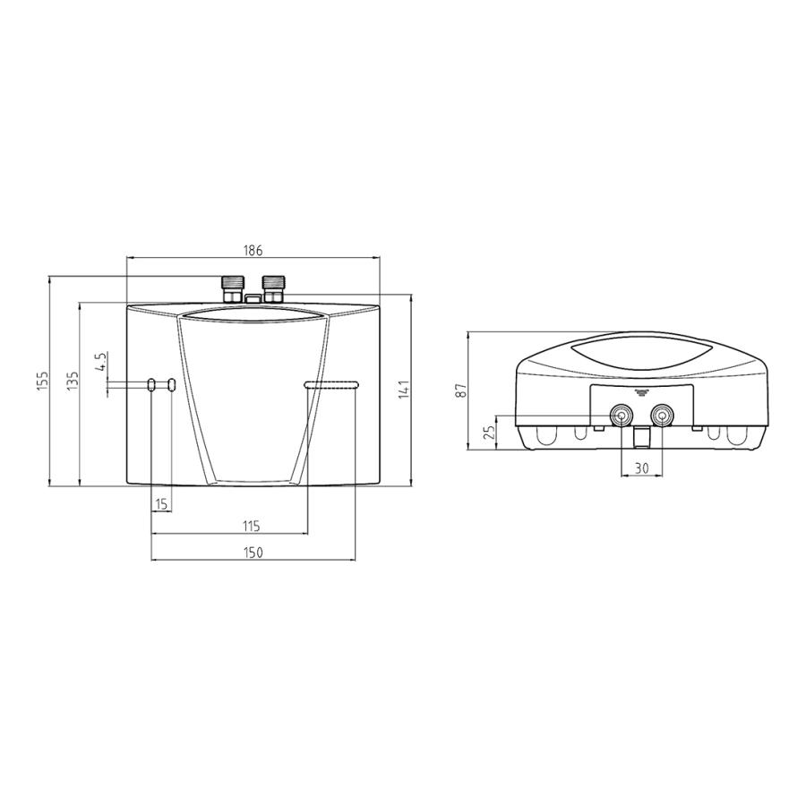 Clage  Проточный водонагреватель 380В MBH 7  1500-16007  - Изображение 2