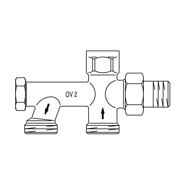 Купить Oventrop Вентиль Duo для двухтрубных систем с функцией отключения и настройки G 3/4 НР DN 15