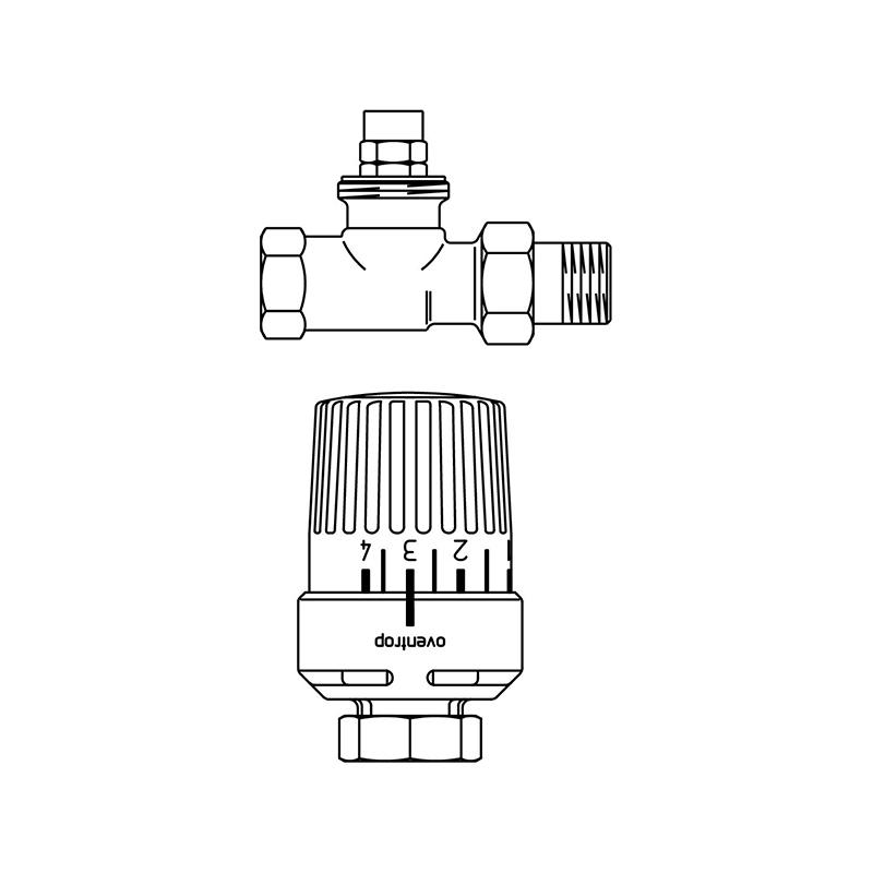 Oventrop  Набор: клапан ½ (прямой) + термостат  1028464  - Изображение 2