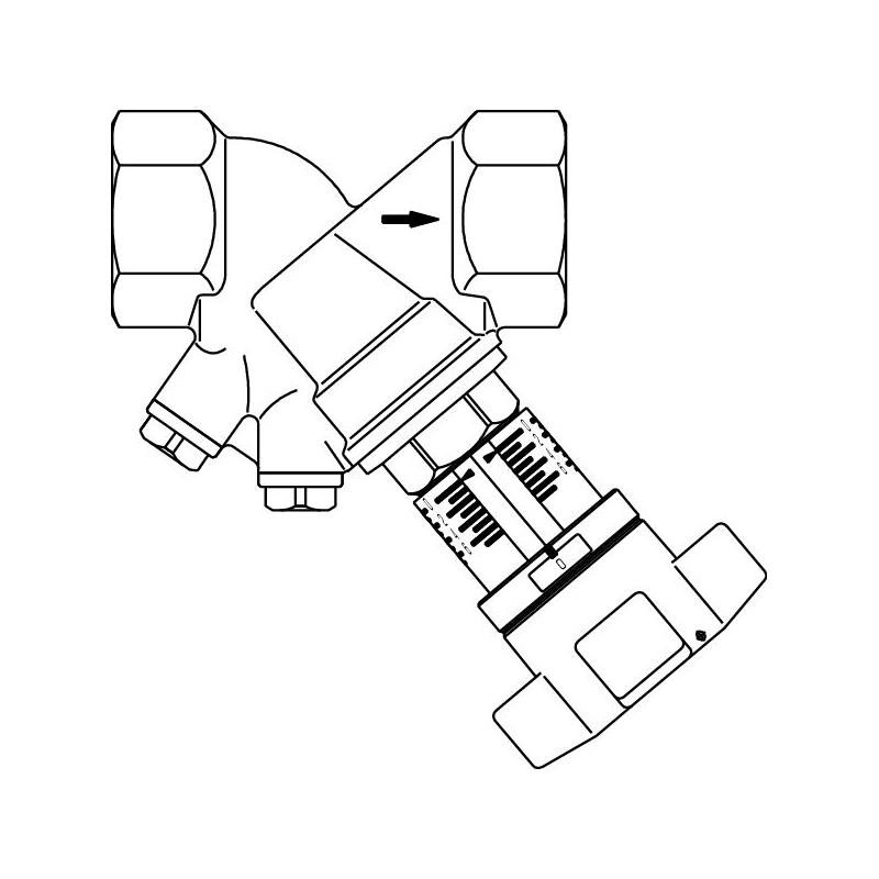 Oventrop  Вентиль регулирующий Hydrocontrol VTR, ВР-ВР, DN 20, PN 25, с заглушками DN 20,  1060106  - Изображение 5