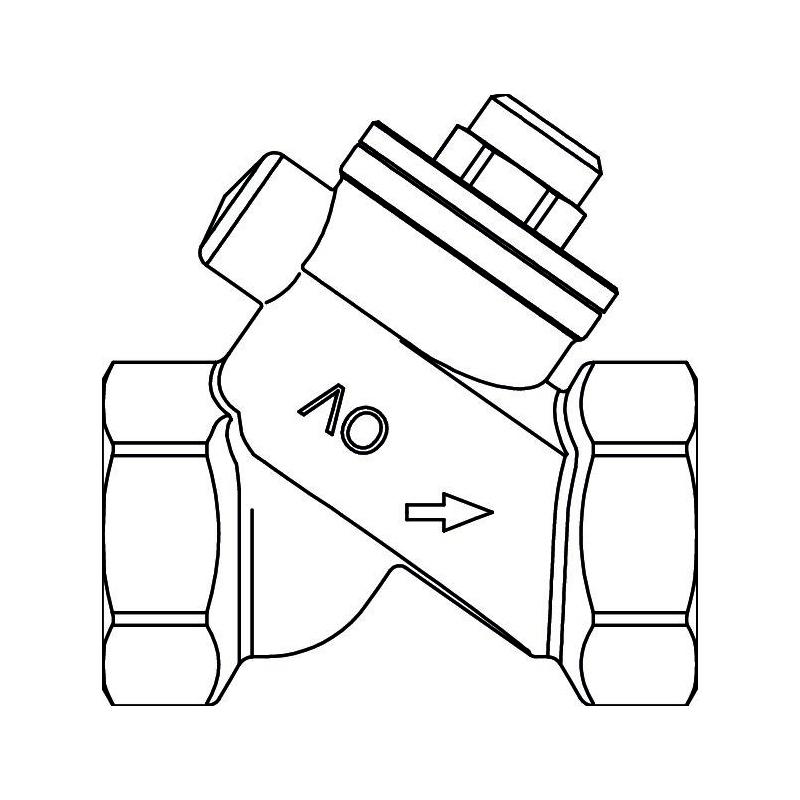 Oventrop  Обратный клапан с косой врезкой DN 32, 1¼ для отопления/ГВС/ХВС DN 32, 1¼  1072110  - Изображение 2