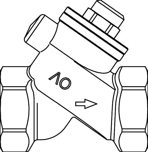 Oventrop Обратный клапан с косой врезкой DN 32 для отопления/ГВС/ХВС G 1 1/4