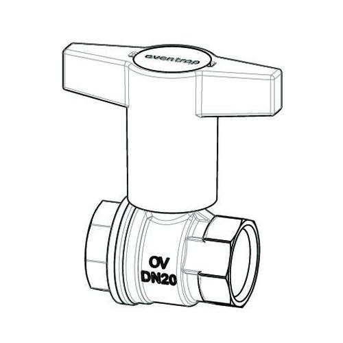 Oventrop Шаровый кран Optibal DN 20 ВР-ВР черная пластиковая рукоятка с термометром заказать онлайн