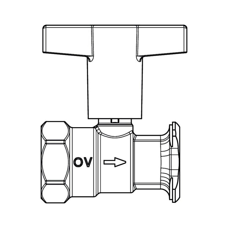Купить Oventrop Шаровый кран Optibal P DN 32 Rp 1 1/4 x G 2 для обвязки насоса с обратным клапаном