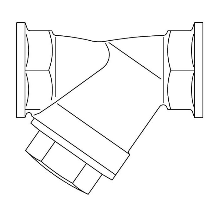 Oventrop  Сетчатый фильтр двойной DN 15 PN 25, ВР, бронза DN 15  1121004  - Изображение 3