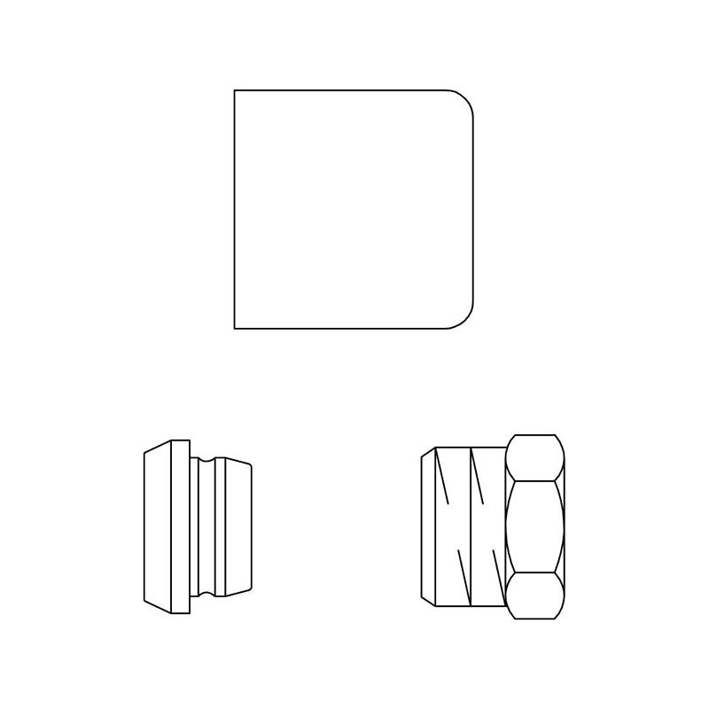 Oventrop  Присоединительный набор со стяжным кольцом 15 x ½ Антрацит  1169493  - Изображение 2