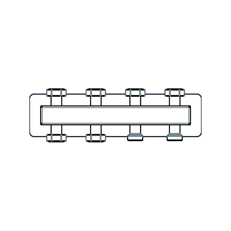 Oventrop  Компактная гребенка на 5 контуров для Regumat DN 25, стальная, с изоляцией и настенным крепежом на 5 контуров  1351785  - Изображение 2