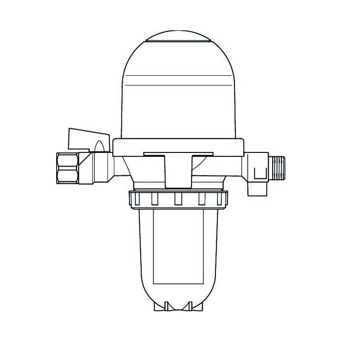 Oventrop  Топливный фильтр Toc-Duo-3, DN 10, ВР - НР G ⅜, картридж Siku пластиковый, 25-40 µм  2142732  - Изображение 3