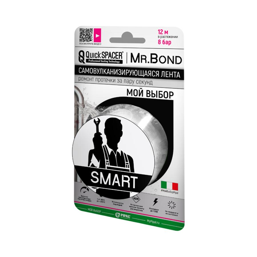 Pipal mrBond  Универсальное средство для оперативного ремонта  QuickSPACER® Mr.Bond® SMART 8 бар, 25,4 мм белый  201250001  - Изображение 1