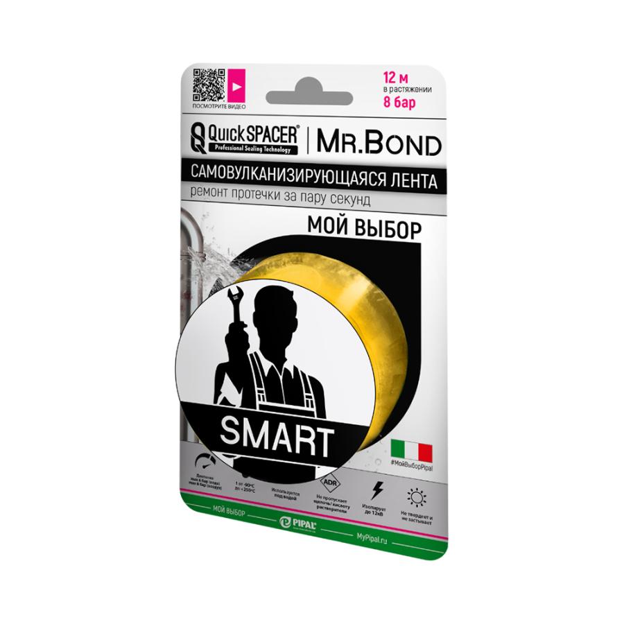 Pipal mrBond  Универсальное средство для оперативного ремонта  QuickSPACER® Mr.Bond® SMART 8 бар, 25,4 мм желтый  201250003  - Изображение 1