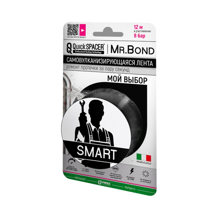 Pipal mrBond  Универсальное средство для оперативного ремонта  QuickSPACER® Mr.Bond® SMART 8 бар, 25,4 мм черный  201250007  - Изображение 1