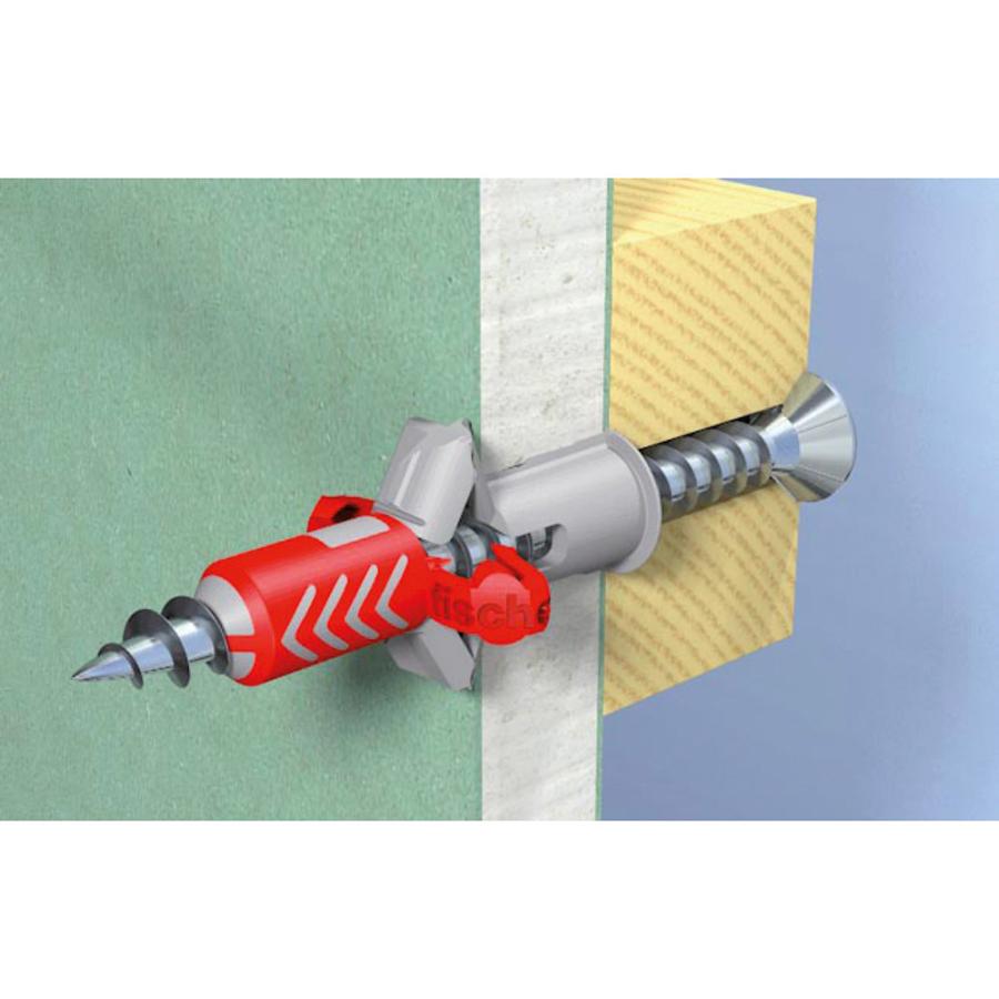 fischer DUOPOWER S двухкомпонентный нейлоновый дюбель с саморезом изображение