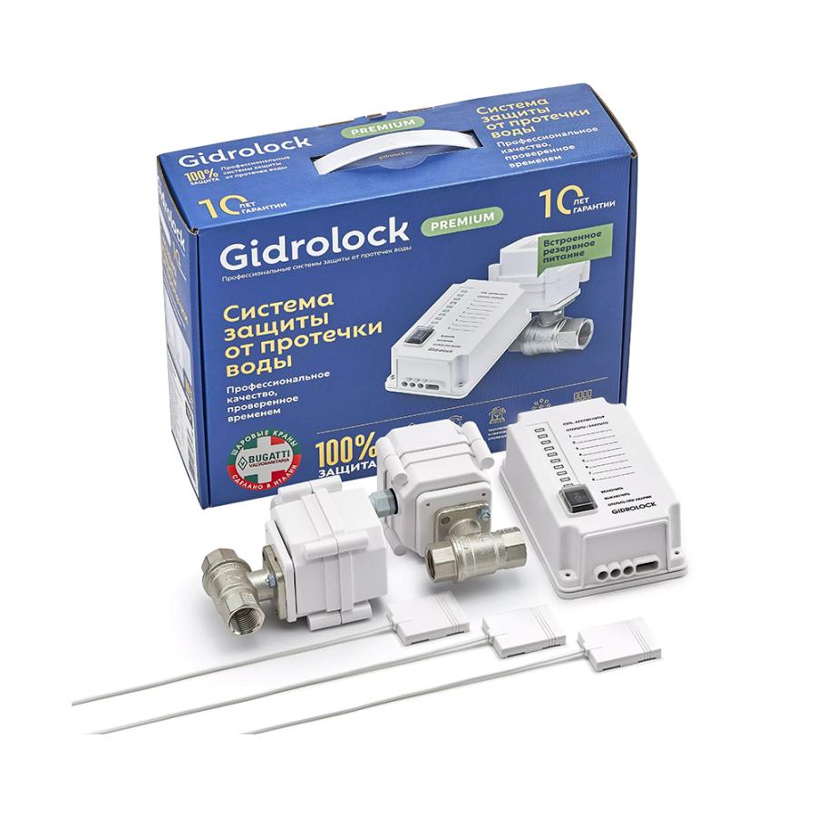 GIDROLOCK  Комплект Gidrolock  Premium 12 V, с резервным питанием BUGATTI 3/4',  31201022  - Изображение 1