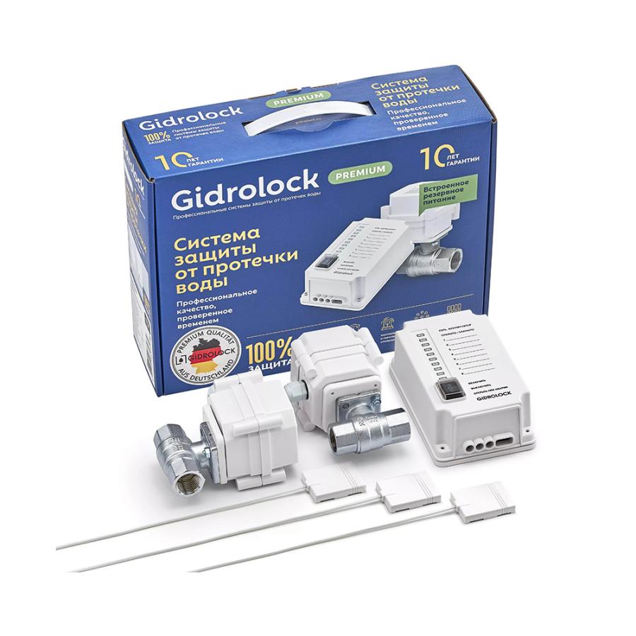 Комплект Gidrolock Premium 12 V с резервным питанием Wesa 3/4 31201072 - Изображение 1