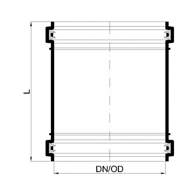 POLO-KAL Надвижная муфта канализационная