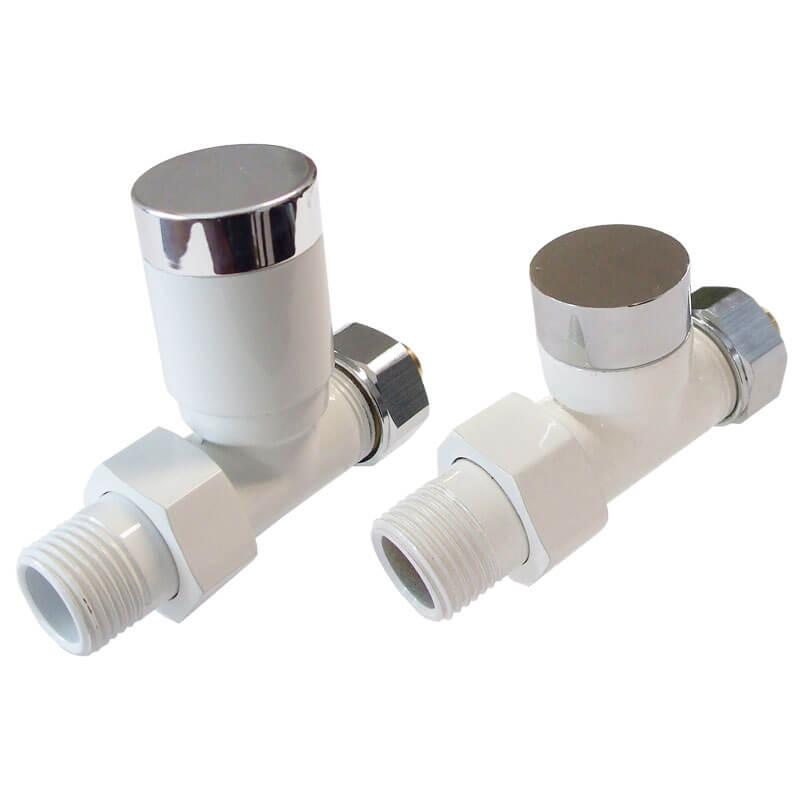 Schlosser  Комплект проходных клапанов с ручной регулировкой белый-хром  604200025  - Изображение 1