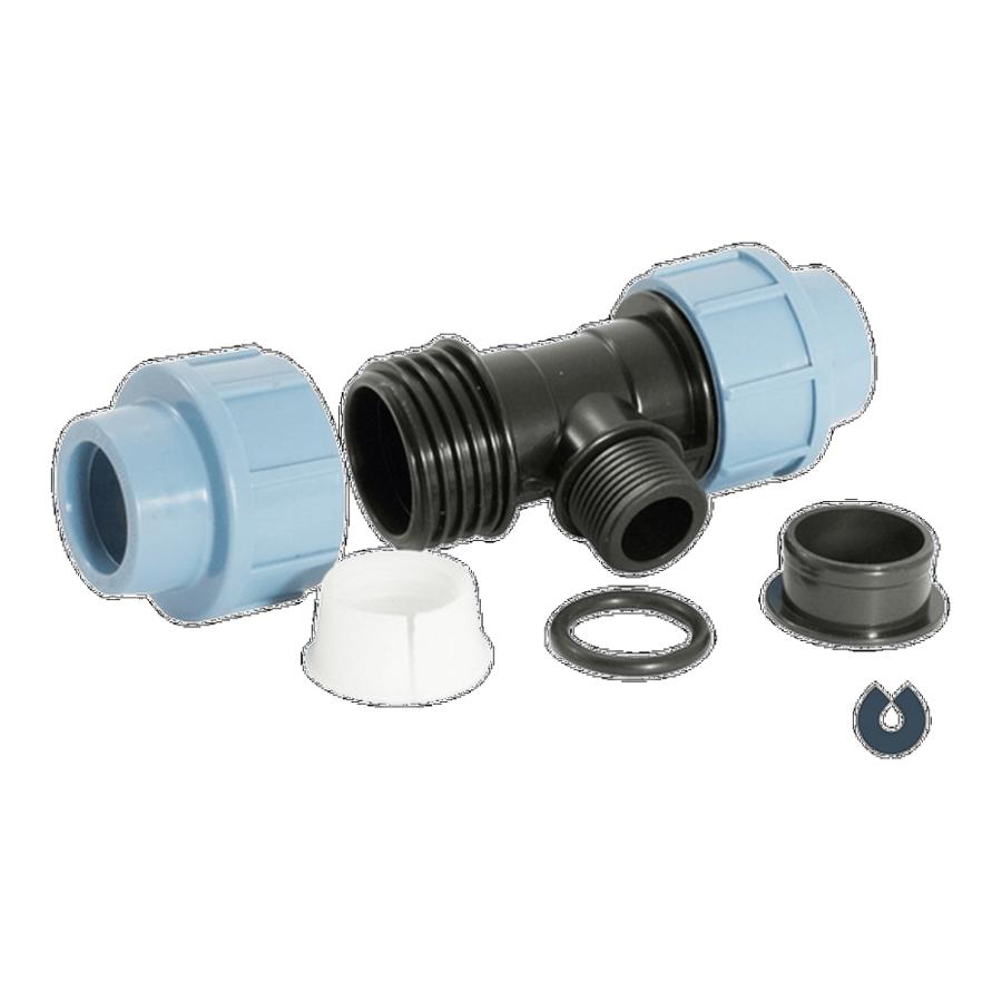 UNIPUMP Фитинг для труб ПНД - Тройник с наружной резьбой D25x3/4