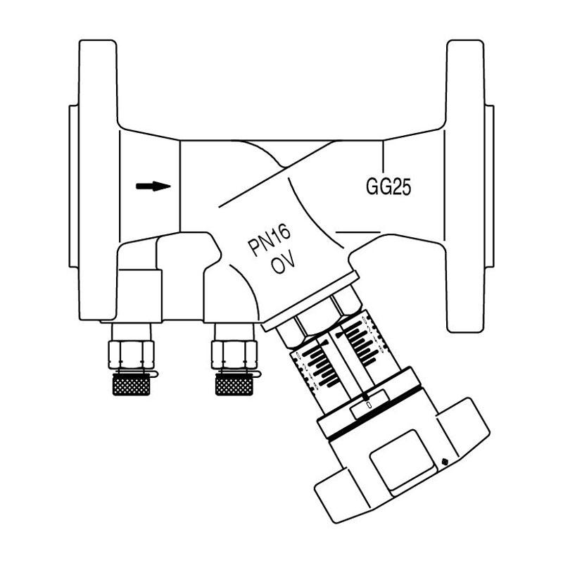 Oventrop Вентиль регулирующий Hydrocontrol VFC DN 25 PN 16, чугун, фланец DIN узнать цену