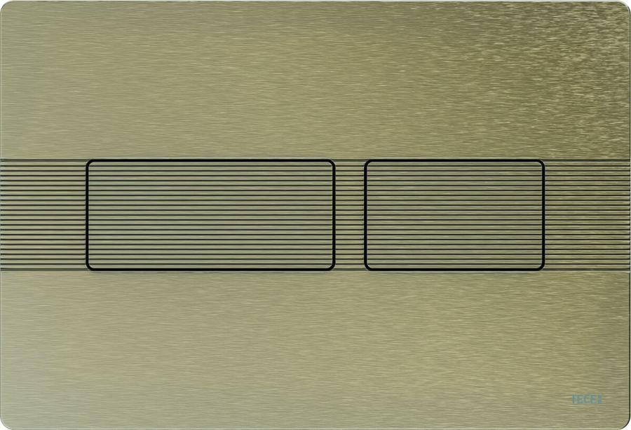TECE Стальная панель смыва унитаза с текстурированной  поверхностью для системы двойного смыва изображение