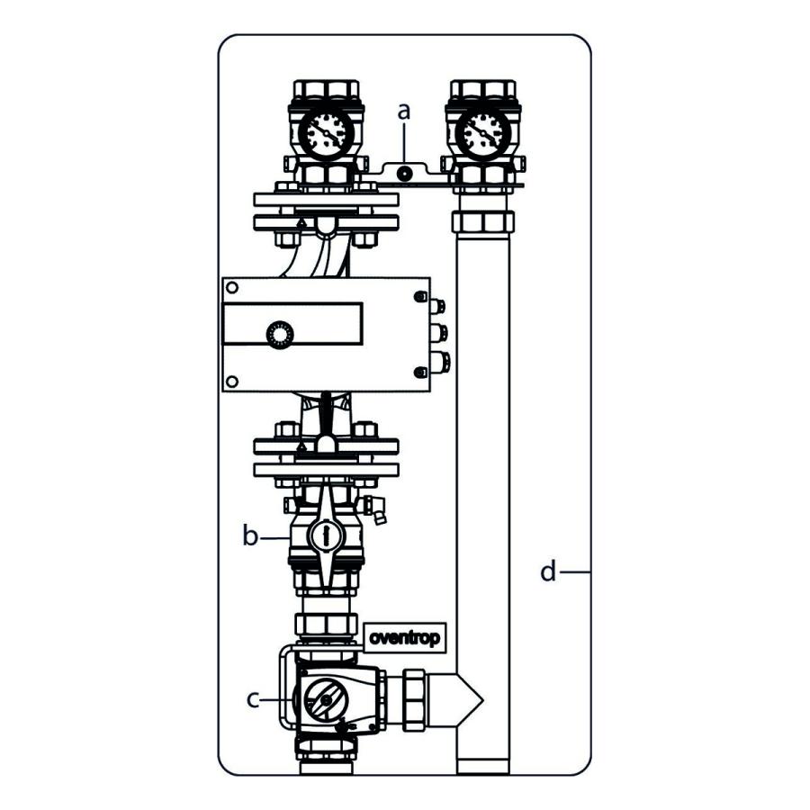 Oventrop Система обвязки котла Regumat M3-280 DN 50 с ШК без насоса